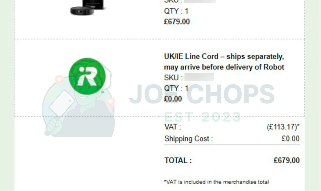 iRobot Order Success